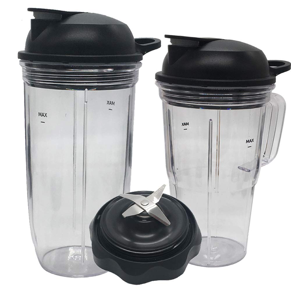 Replacement Combo Easy Twist Extractor Blade with32oz,24oz handle cup with to go lid, Compatible with nutribullet Full-Size Blender Combo 1200W:NBF50500/NBF50500IN/NBF50500AK/NBF50500AW