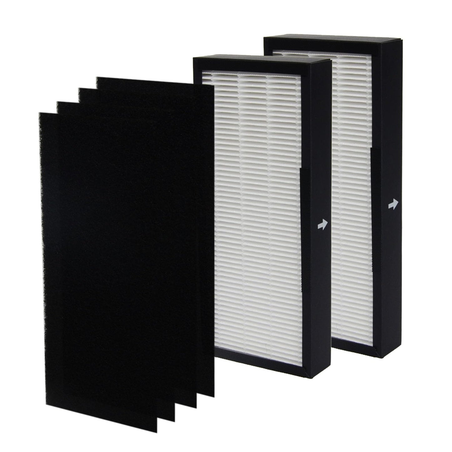 PUREBURG Replacement Filter Compatible with Alen T100 T300 Air Purifiers,2-Pack H13 HEPA & Activated Carbon Pre-Filter Air Clean TF30-Silver TF30-Fresh & TF15-Pure