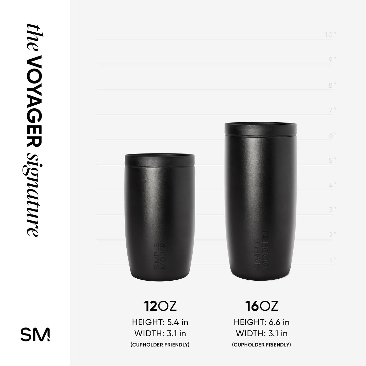 Simple Modern Travel Coffee Mug Tumbler with 360° Lid | Ceramic-Lined Insulated Stainless Steel Cold Brew Iced Coffee Cup | Gifts for Women Men Her Him | Voyager Signature | 16oz | Sea Glass Sage
