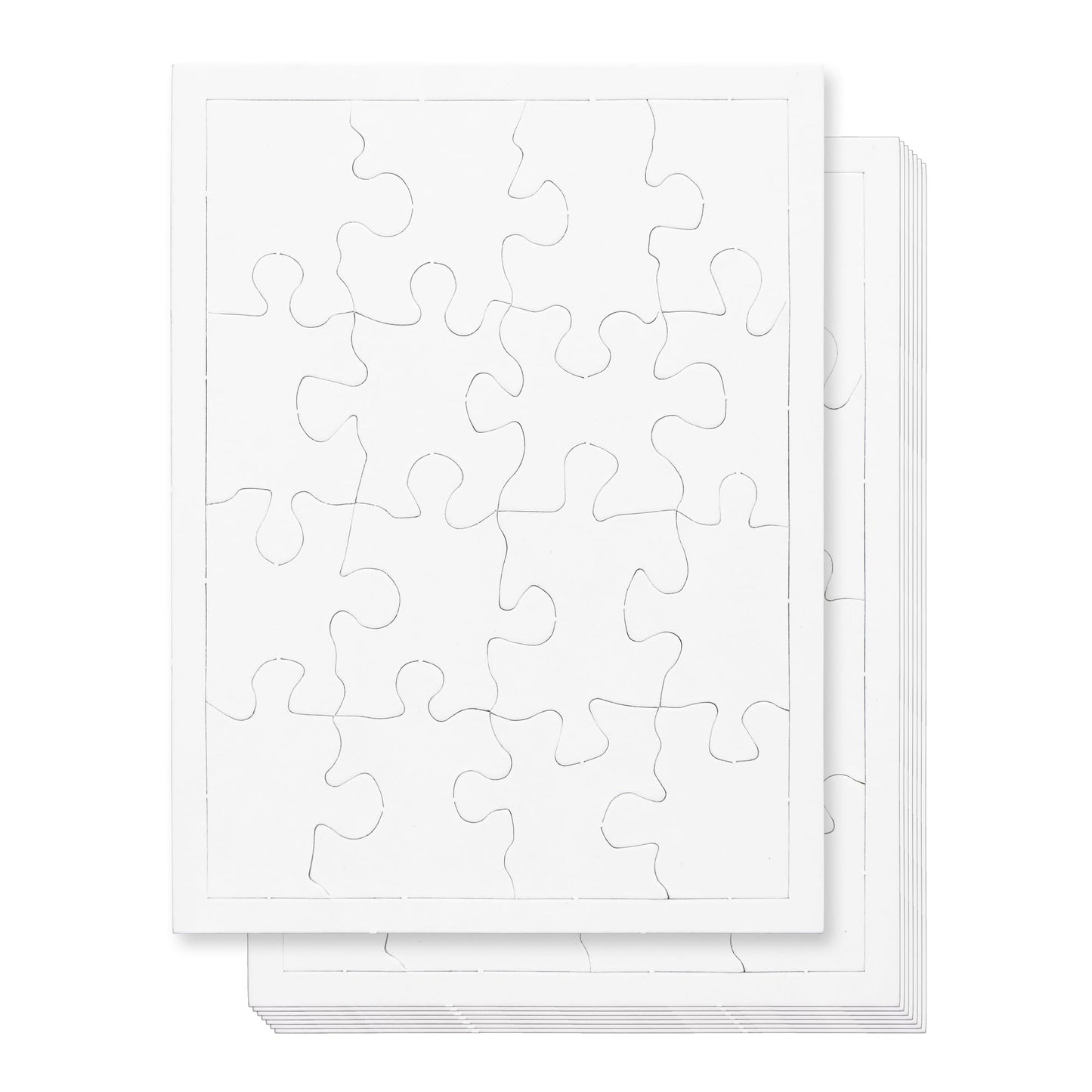100 Blank Jigsaw Puzzles – 4 x 5.5 Inch, 16 Pieces Each – Hygloss DYI party invites, Perfect for Decorating, Kids' Activities, Arts & Crafts or Party Favors - Puzzle Pieces to Draw On for Crafts