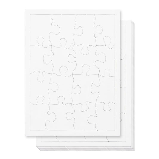 100 Blank Jigsaw Puzzles – 4 x 5.5 Inch, 16 Pieces Each – Hygloss DYI party invites, Perfect for Decorating, Kids' Activities, Arts & Crafts or Party Favors - Puzzle Pieces to Draw On for Crafts