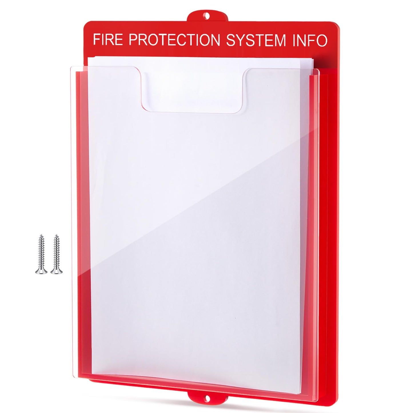 MorningRo Fire Alarm Documents Box 13.98 x 10.04 x 1.38 Inches Acrylic Fire Document Holder for Entrance to Power Distribution Room/machine Room Property Reception Desk Stairwell Public Buildings