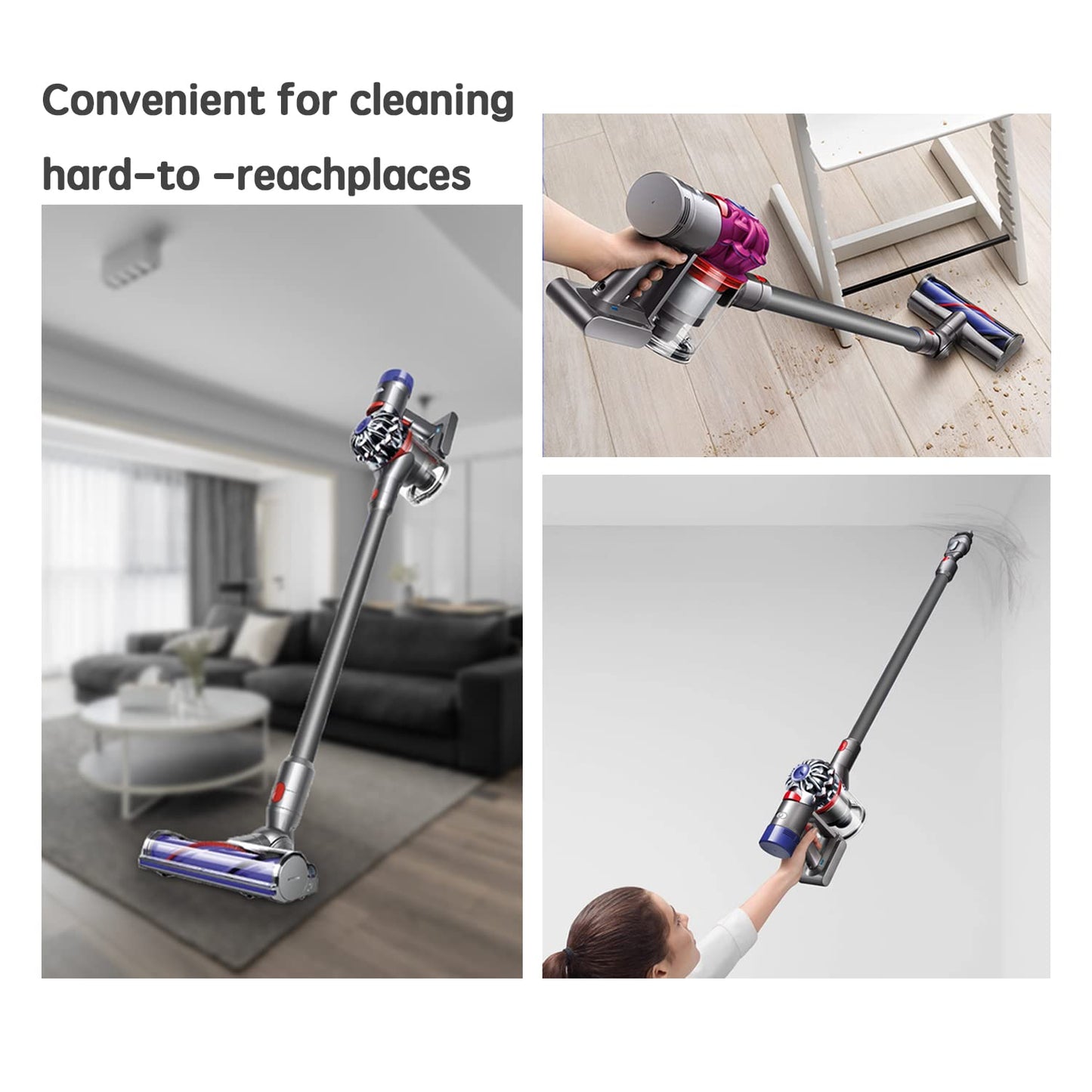 Defurry Replacement Accessories Quick Release Wand for Dyson V7 V8 V10 V11 and V15 Models (Iron).