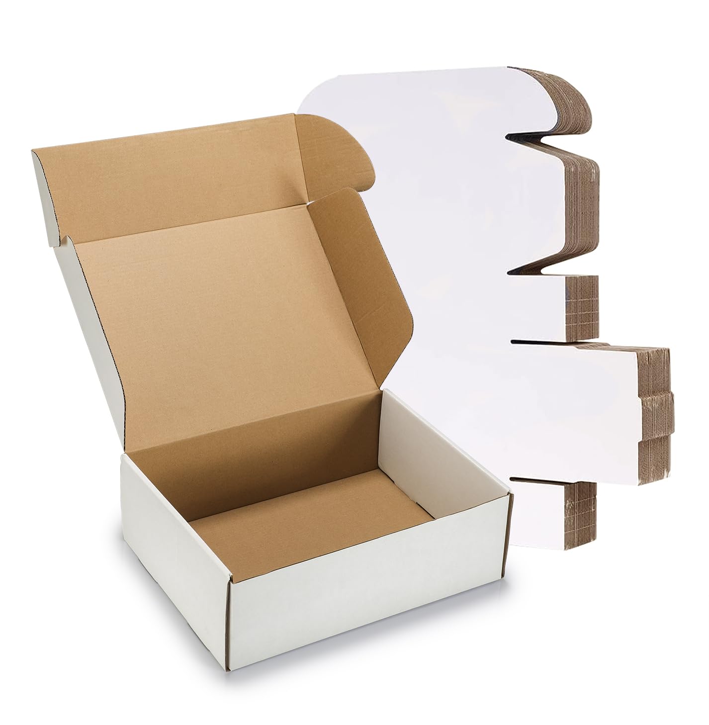 12x9x4 inches Shipping Boxes 20 Pack,TUKYLIL White Corrugated Cardboard Box,Mailer carton for Packaging Small Business,Gifts,Craft,Jewelry,daily supplies