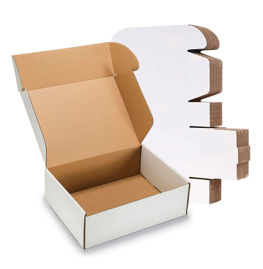 12x9x4 inches Shipping Boxes 20 Pack,TUKYLIL White Corrugated Cardboard Box,Mailer carton for Packaging Small Business,Gifts,Craft,Jewelry,daily supplies