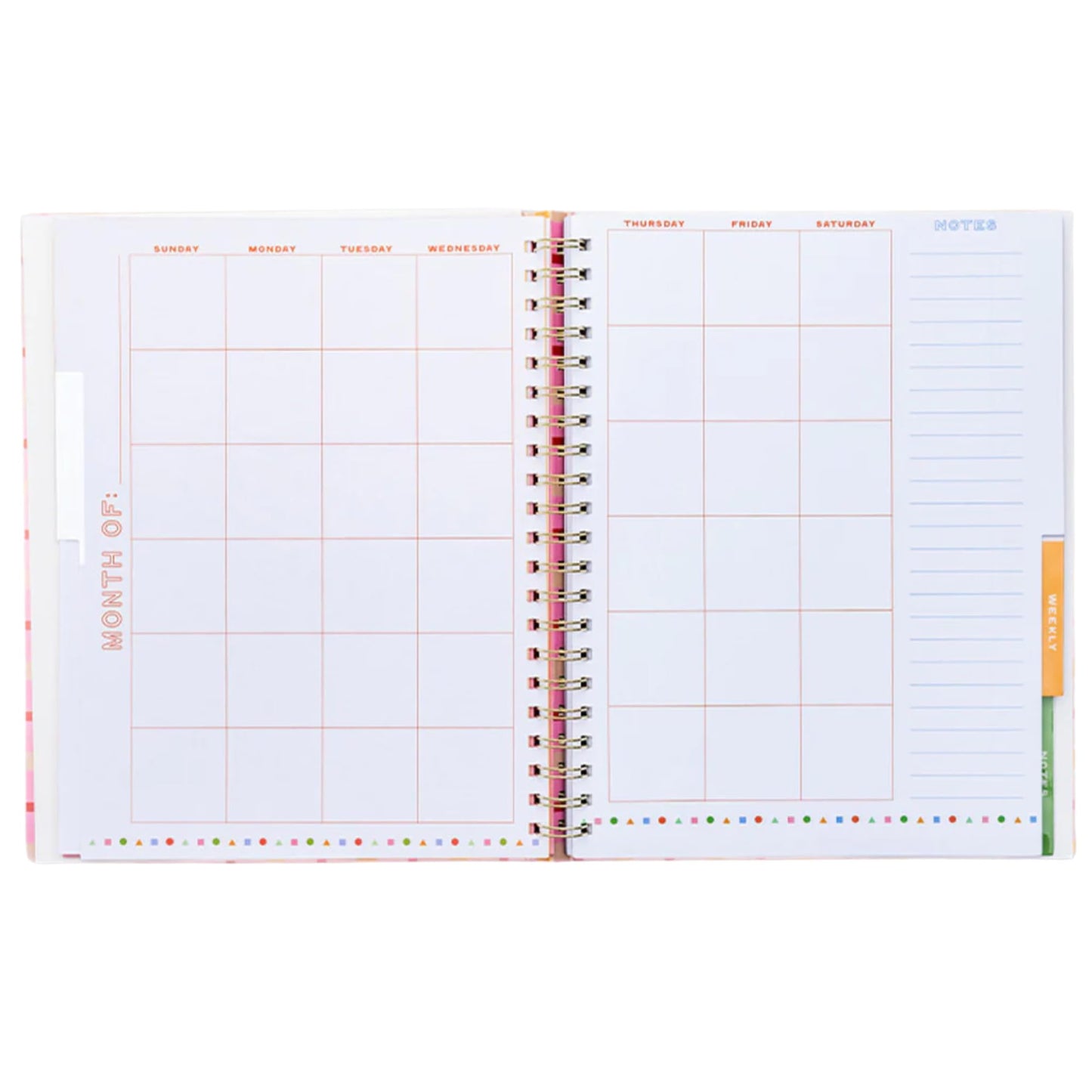 ban.do Undated Weekly Planner, Semi-Concealed Spiral Notebook with Stickers, To-Do Lists, Guided Wellness Journal, Daily Organizer for School or Office (Ready for Anything)