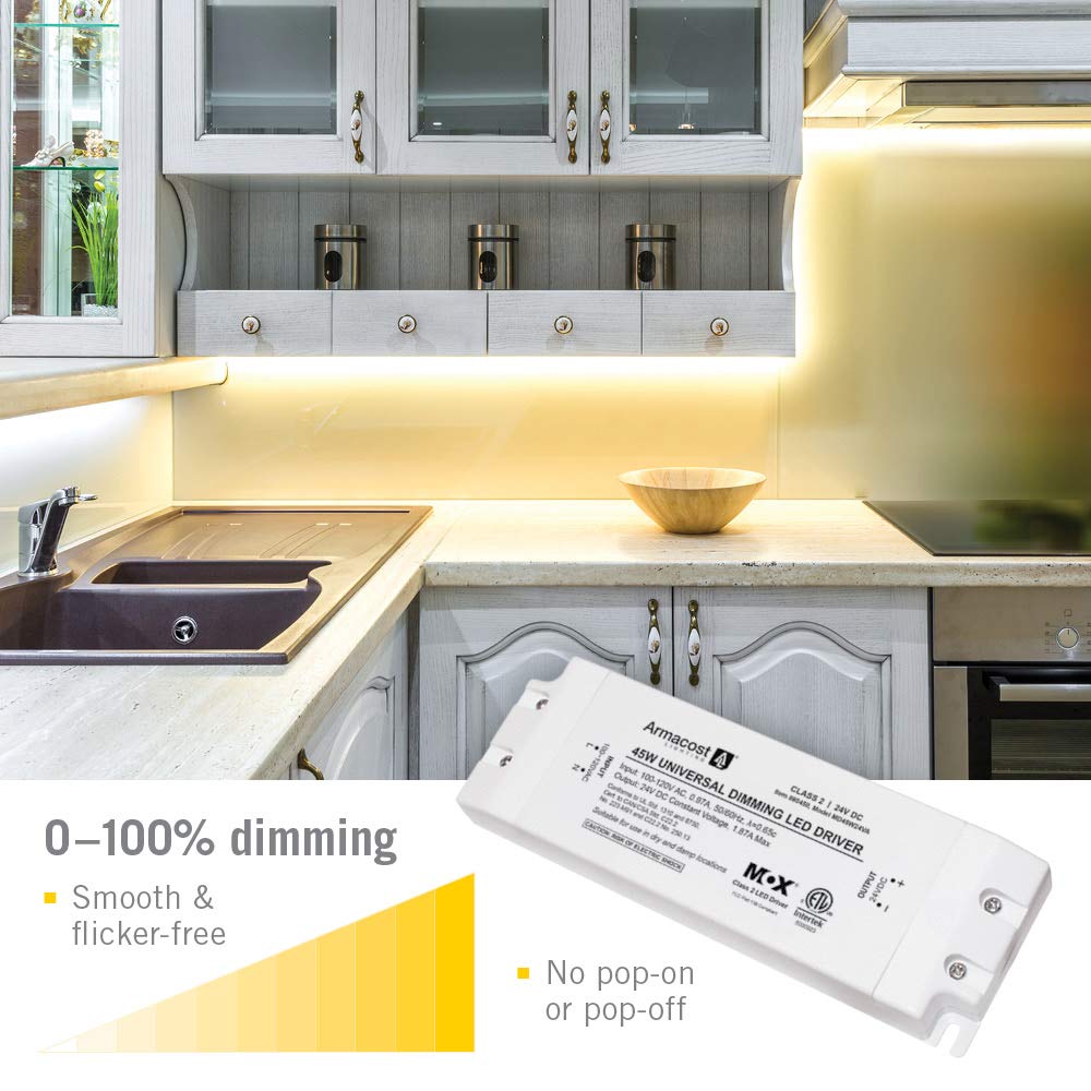 Armacost Lighting 45-Watt Universal Dimmable 24V DC LED Driver TRIAC 860450