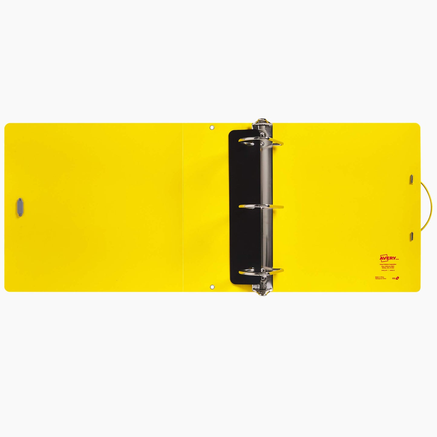 Avery UltraDuty SDS Binder with Chain, 3 Inch Slant Rings, Yellow/Red 3 Ring Binder (77713)