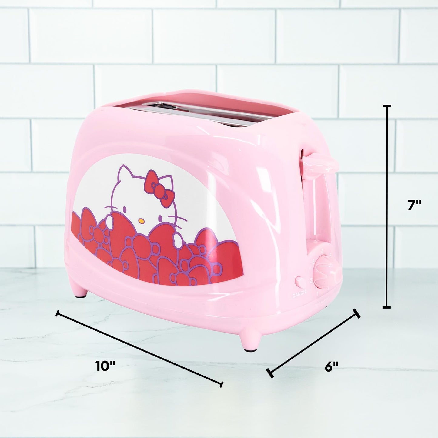 Uncanny Brands Hello Kitty Two-Slice Toaster- Toasts Your Favorite Kitty On Your Toast