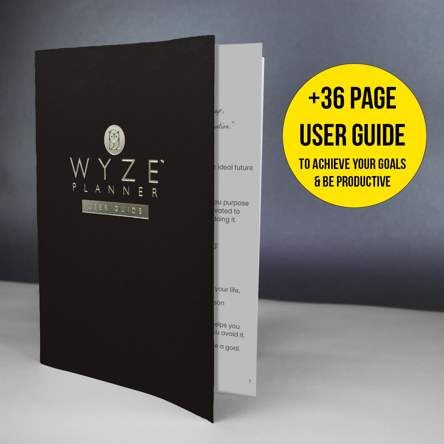 Wyze Planner Undated Daily Planner – 1-Year B5 Productivity Organizer with Two-Page Weekly Spread, ADHD Friendly, Goal Setting, Habit Tracker, Weekly & Monthly Pages – Hardcover Time Management Notebook (Black)