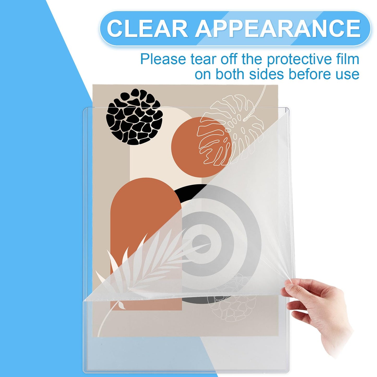 Ireer 10 Pcs 12 x 18'' Clear Semi-Rigid Plastic Sheet Hard Print Protectors Heavy Duty Magazine Cover Poster Sleeves Hard Plastic Document Holder Paper Page Protector for Lithographs Photo Poster