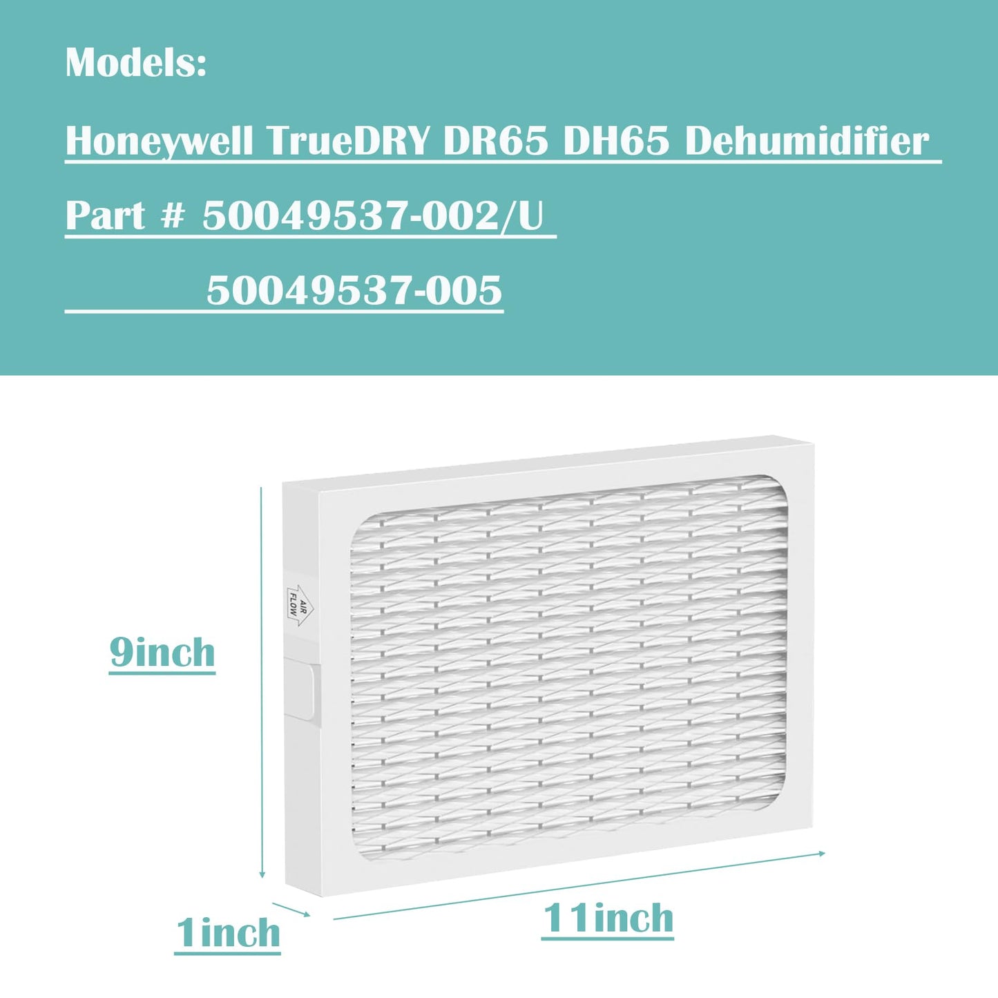 DAODEFUL MERV-13 TRUEDRY DR65 Filter Compatible with Honeywell DH65 TrueDRY DR65 Dehumidifier Part 50049537-002/U & 50049537-005 - Used in Basement - Used for Household Dehumidification, 4 Pack