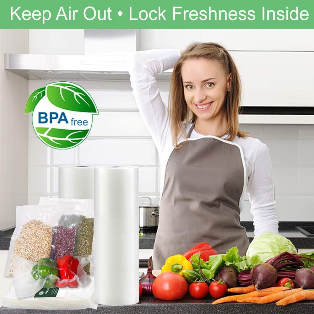 O2frepak 100 Count Big Gallon 12"x16" Vacuum Sealer Bags with BPA Free and Puncture Prevention,Vacuum Seal Freezer Bags,Great for Sous Vide Vaccume Sealer PreCut Bags