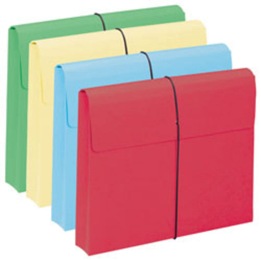 Smead Colored Expanding File Wallet with Flap and Cord Closure, 2" Expansion, Letter Size, Assorted Colors, 10 per Box (77207)