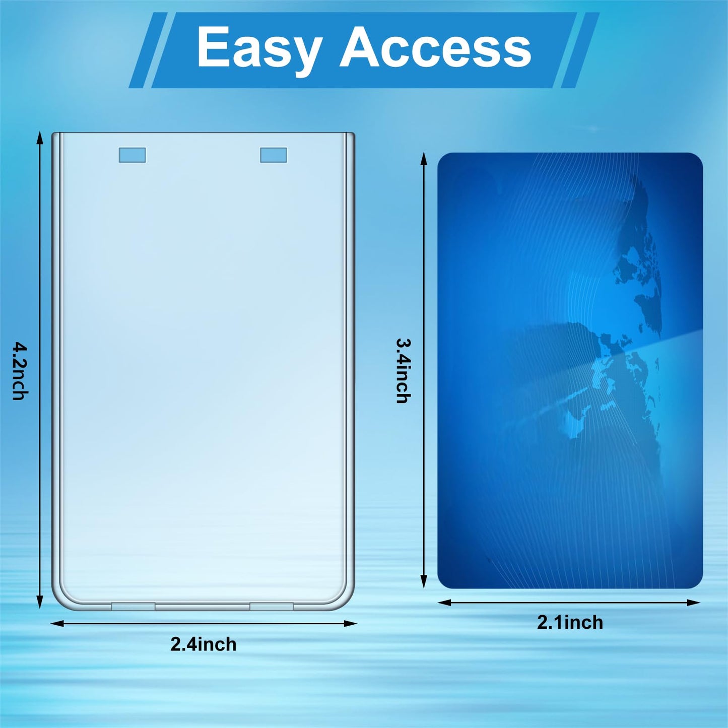 Tinlade 100 Pack Permanent Locking Hard Plastic Badge Holder Vertical Clear ID Badge Holder Heavy Duty Protector Case for Office School Card Travel 2.4 x 4.2 inches
