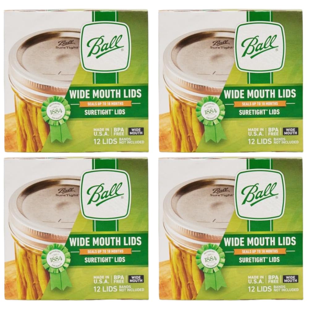 Ball Wide Mouth Canning Lids 4 Dozen or 48 Lids Total