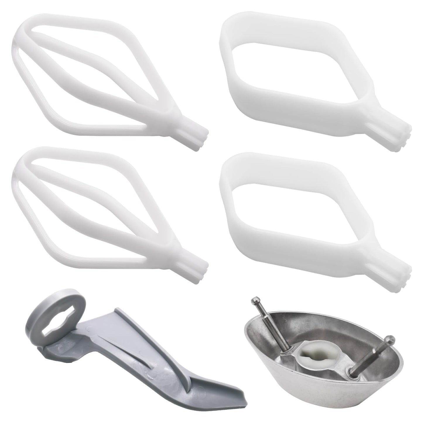 Cake Paddles & Cookie Paddles & Dough Hook Extender with Metal Whip Driver Compatible with Universal Mixers