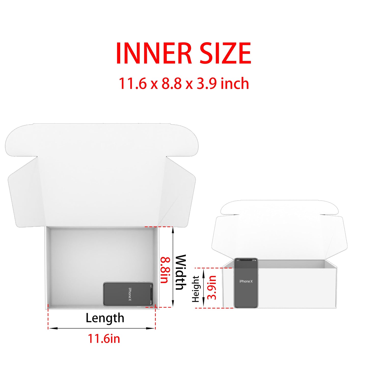 Lmuze Black Shipping Boxes for Small Business Pack of 20-12x9x4 inches Cardboard Corrugated Mailer Boxes for Shipping Packaging Craft Gifts Giving Products