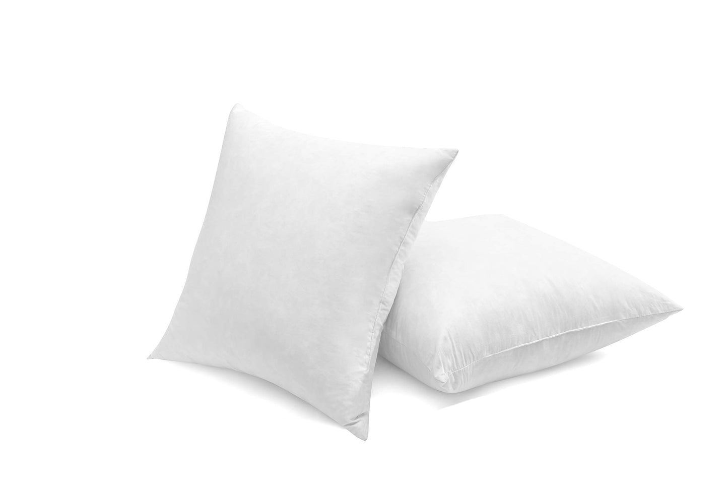 SNUG&COZY Luxury Goose Down Feather Pillow Inserts - 22x22IN, Double Layered Down-Proof Design, Ultra-Soft Cover, High Fill Weight, Pack of 2, White