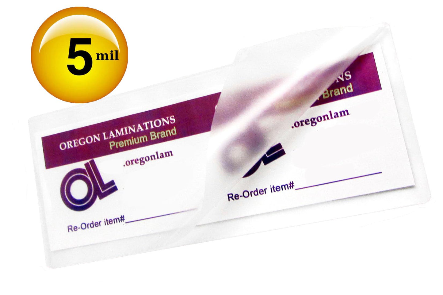 500-count Thermal Laminating Pouches Memorial Bookmark Size 3-x-8-3/4-inch 5 Mil, Heat for Glossy Finish Up Thru 2-3/4-x-8-1/2-in Cards, with Carriers, Round Corners, Waterproof 76mm x 222mm x 125mic