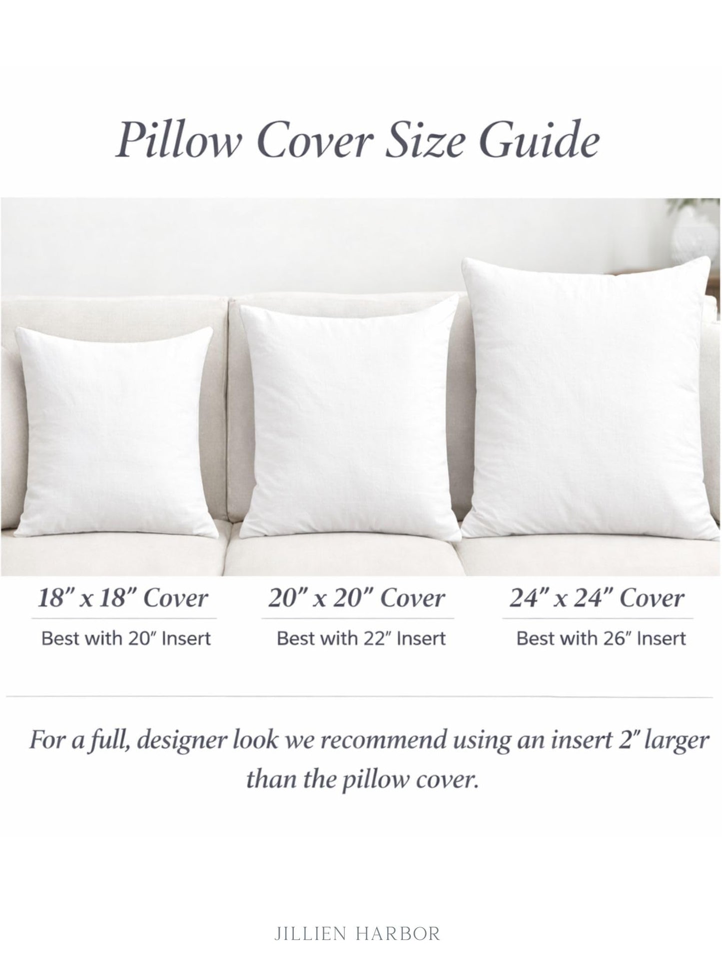 Jillien Harbor “The Camille” Floral Block Print Pillow Cover – Soft Blue and White Decorative Throw Pillow Cover – Grandmillennial Home Decor, 20" x 20"