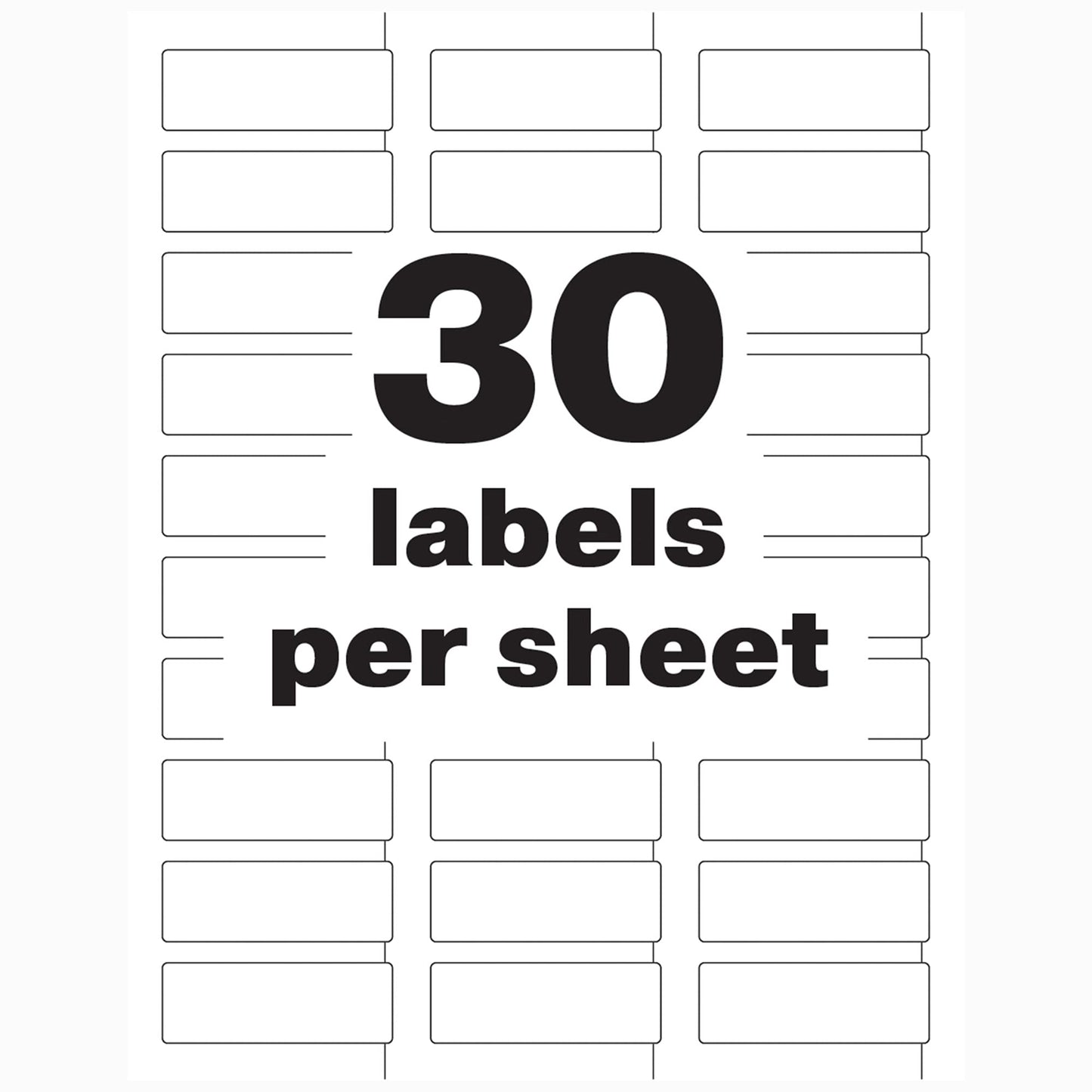 Avery White Asset Tag Labels, 3/4" x 2", Tamper-Evident Laser Printable Tags, 240 Waterproof Labels (60530)