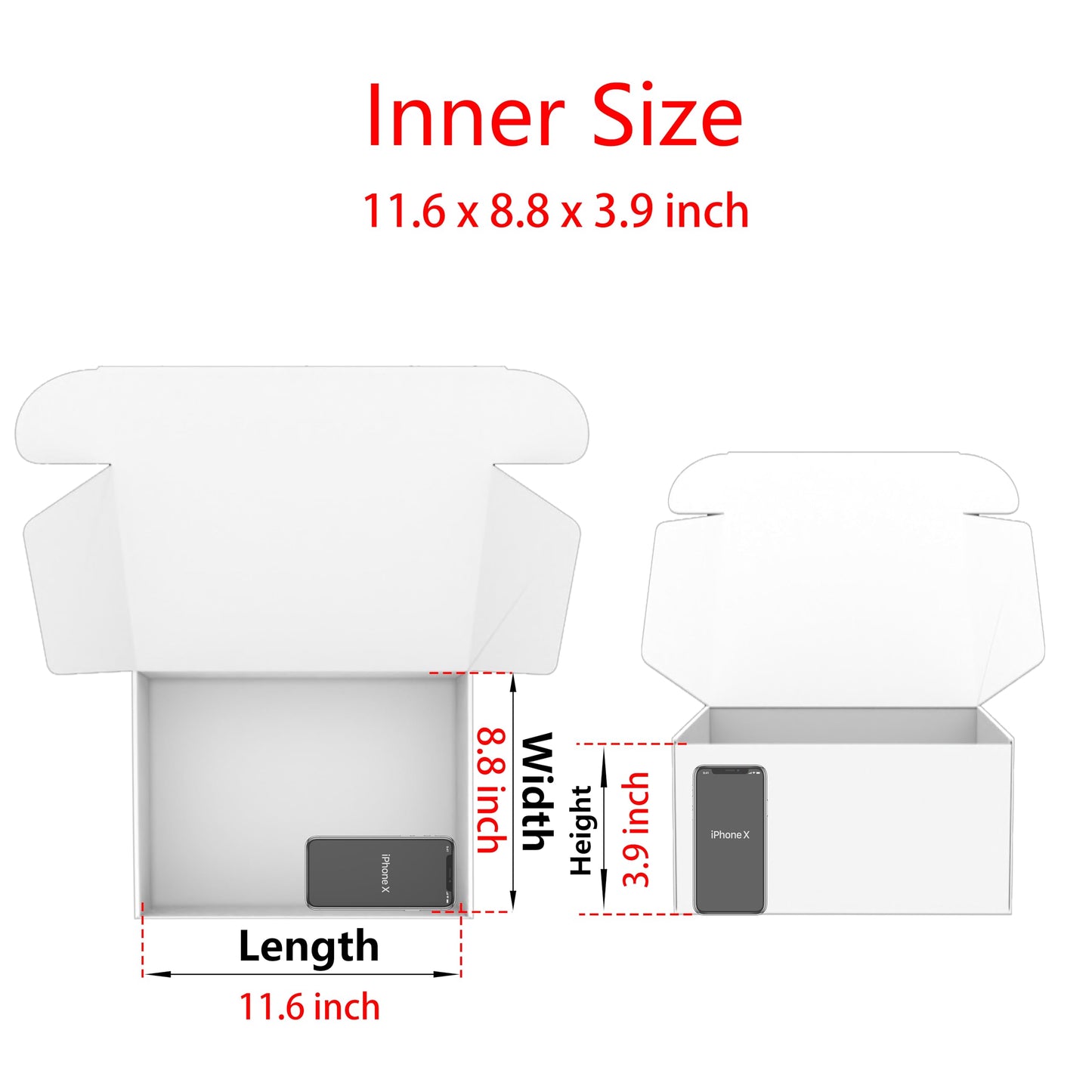 Lmuze Black Shipping Boxes for Small Business Pack of 15-12x9x6 inches Cardboard Corrugated Mailer Boxes for Shipping Packaging Craft Gifts Giving Products