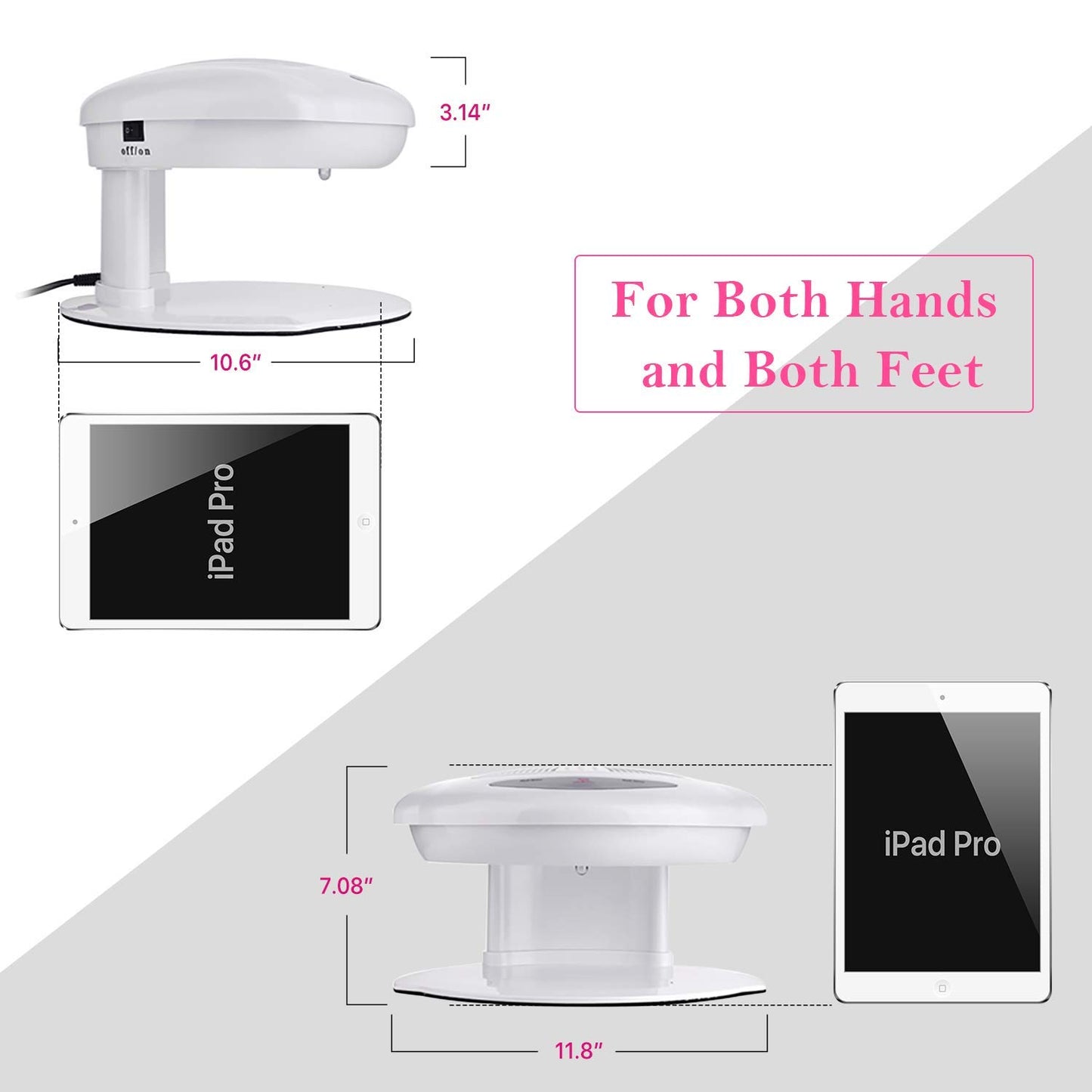 Makartt Nail Dryer, 400W Air Nail Fan Dryer with Automatic Sensor Nail Polish Dryer for Regular Polish Nail Blow Dryer Warm and Cool Wind Nail Dryer Fan for Manicure Pedicure Salon Home Use