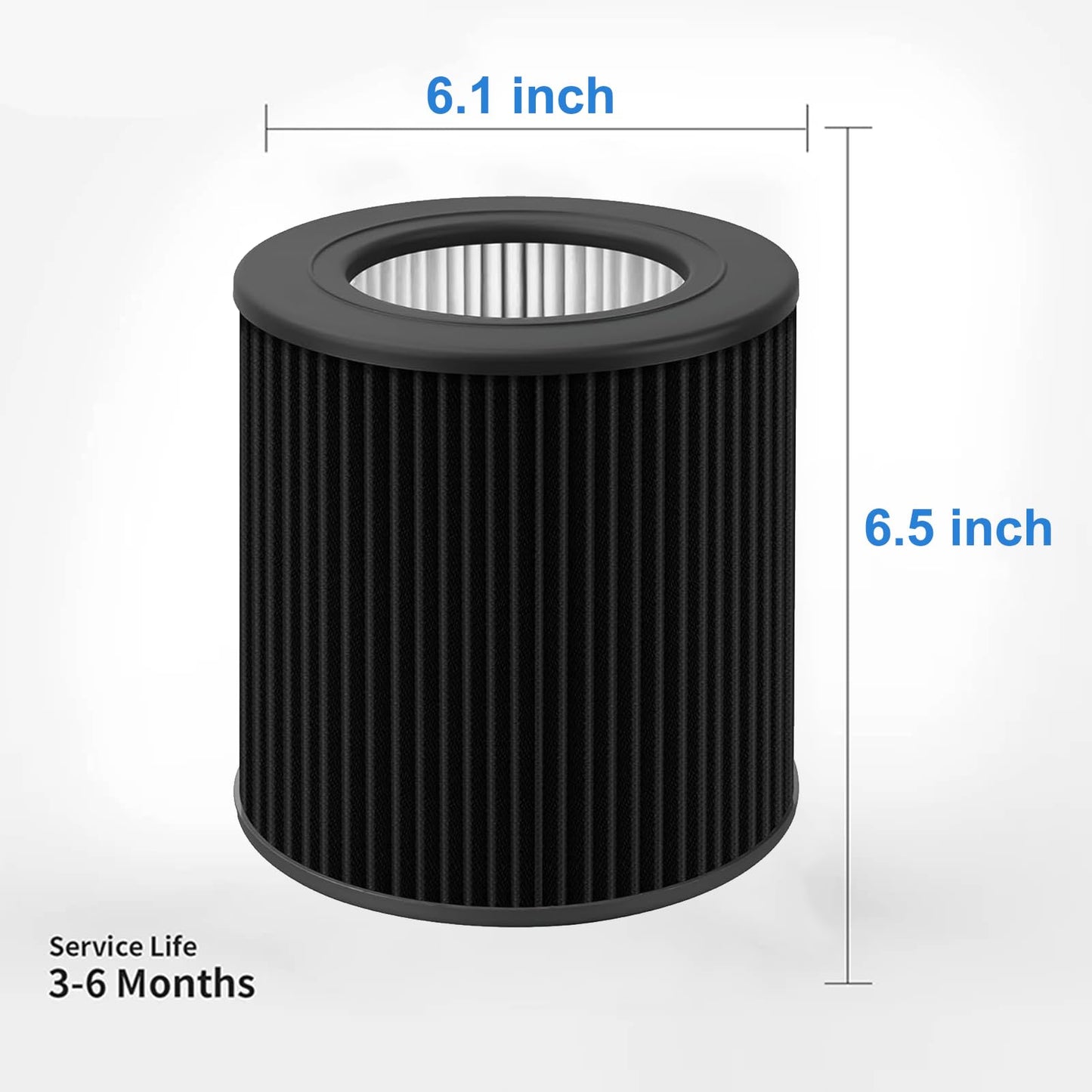 2 Pack Air Mini Replacement Filters Compatible with Molekule Tri-Power Air Mini and Air Mini+ Air Purifiers, 3-in-1 Activated Carbon Filter