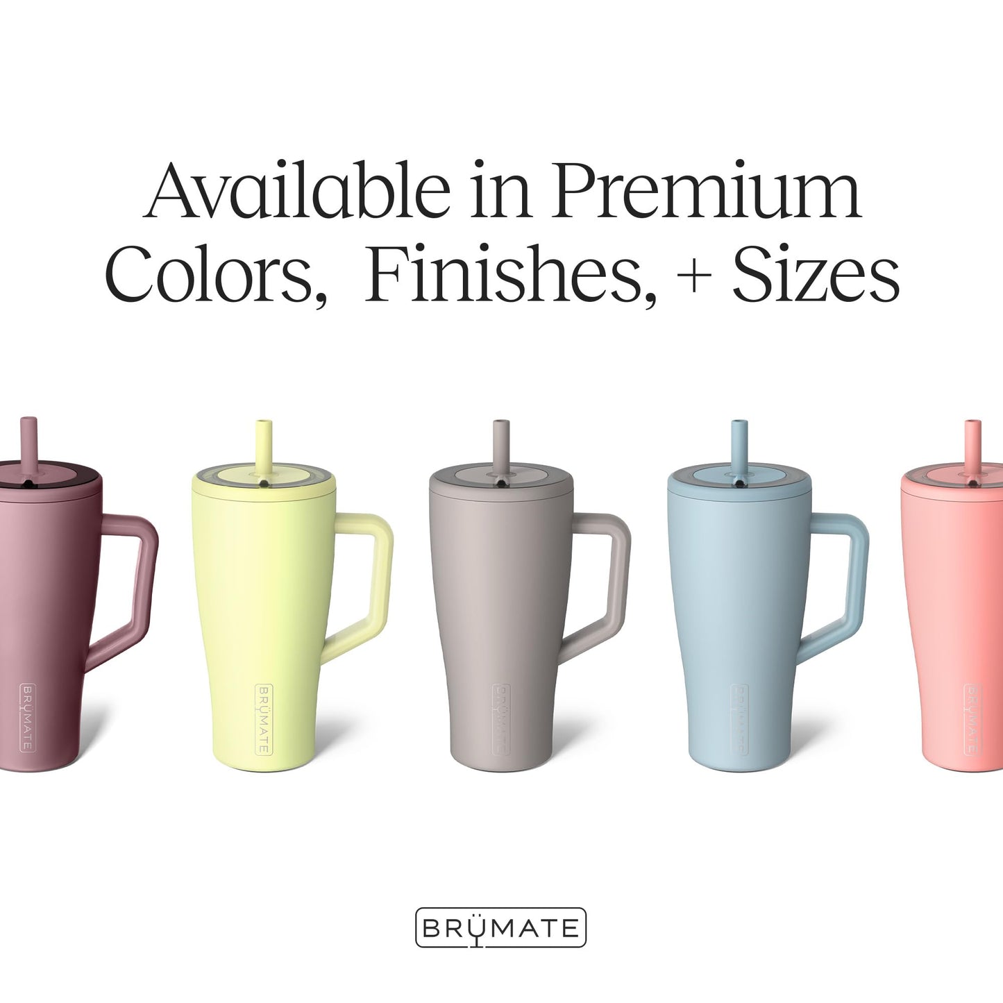 BrüMate Era 30 oz Tumbler with Handle and Straw | 100% Leakproof Insulated Water Bottle Tumbler with Lid and Flexible SoftSip Straw | Made of Stainless Steel | Cup Holder Friendly | 30oz (Blue Agave)