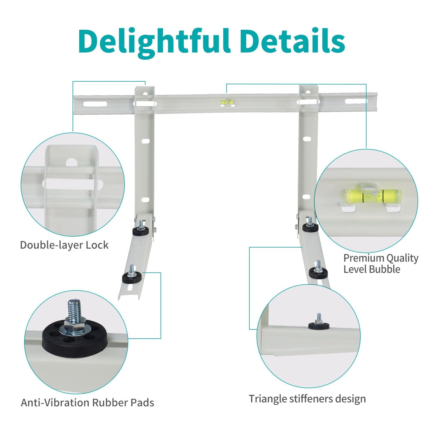 Mini Split Wall Mount for 7000-18000 Btu Condensers - Universal Outdoor Mount for Mini Split Systems