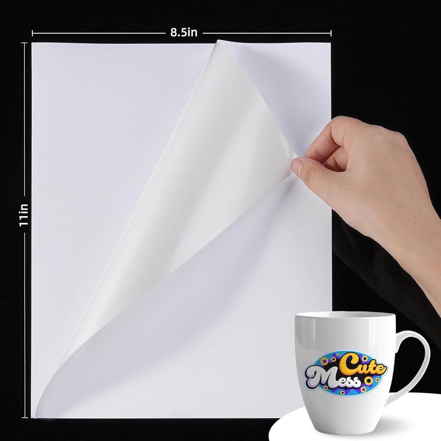 QYH Premium Matte Printable Vinyl Sticker Paper 120 Sheets 8.5"x11" White - Waterproof, Residue-Free, Compatible with Inkjet/Laser & Cricut/Silhouette - Ideal for Small Business, DIY Custom Stickers