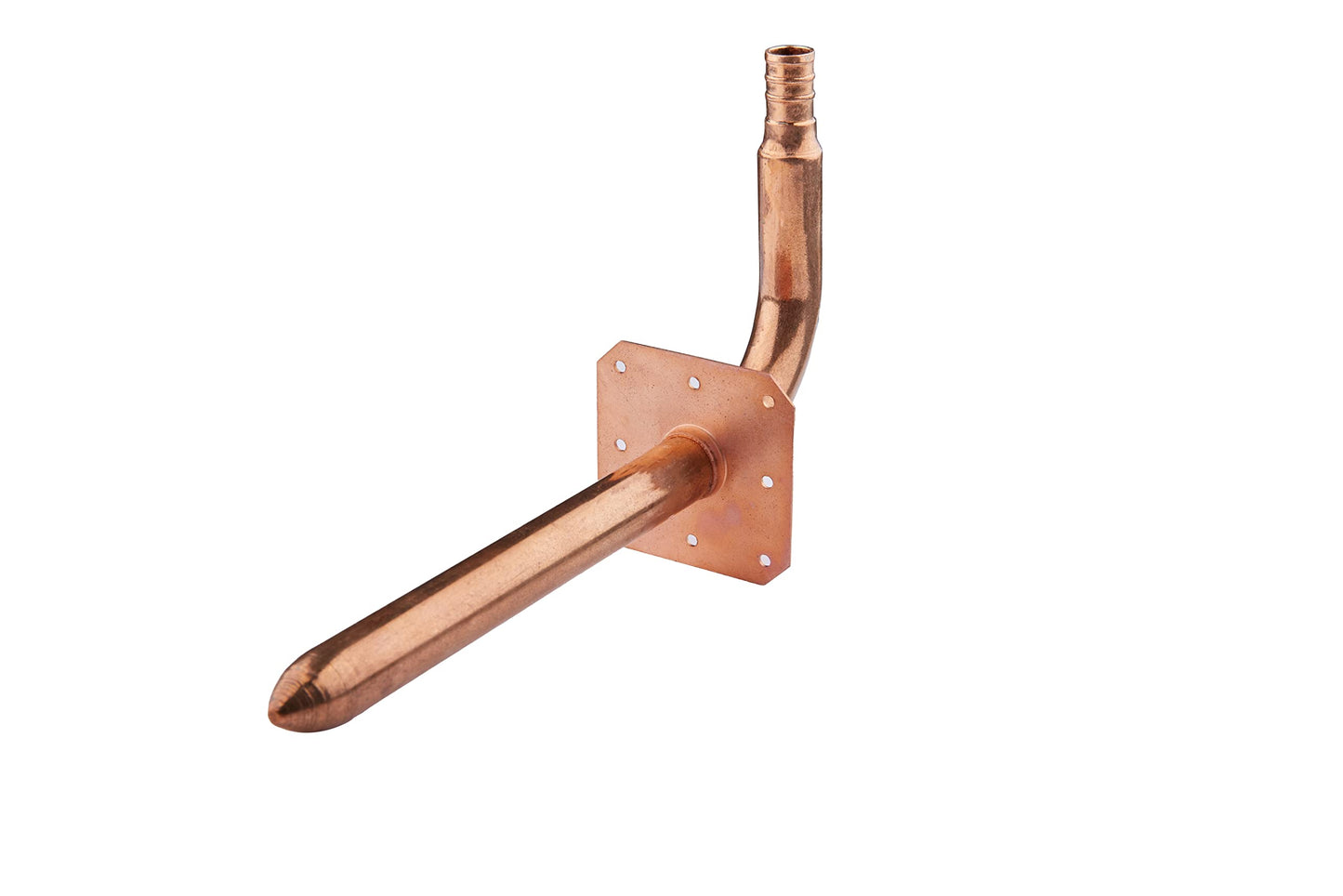 (Pack of 10) EFIELD Barb Crimp Pex Copper Stub Out Elbow with Wall Flange, 1/2"-8 Inch Length,(STUB016)