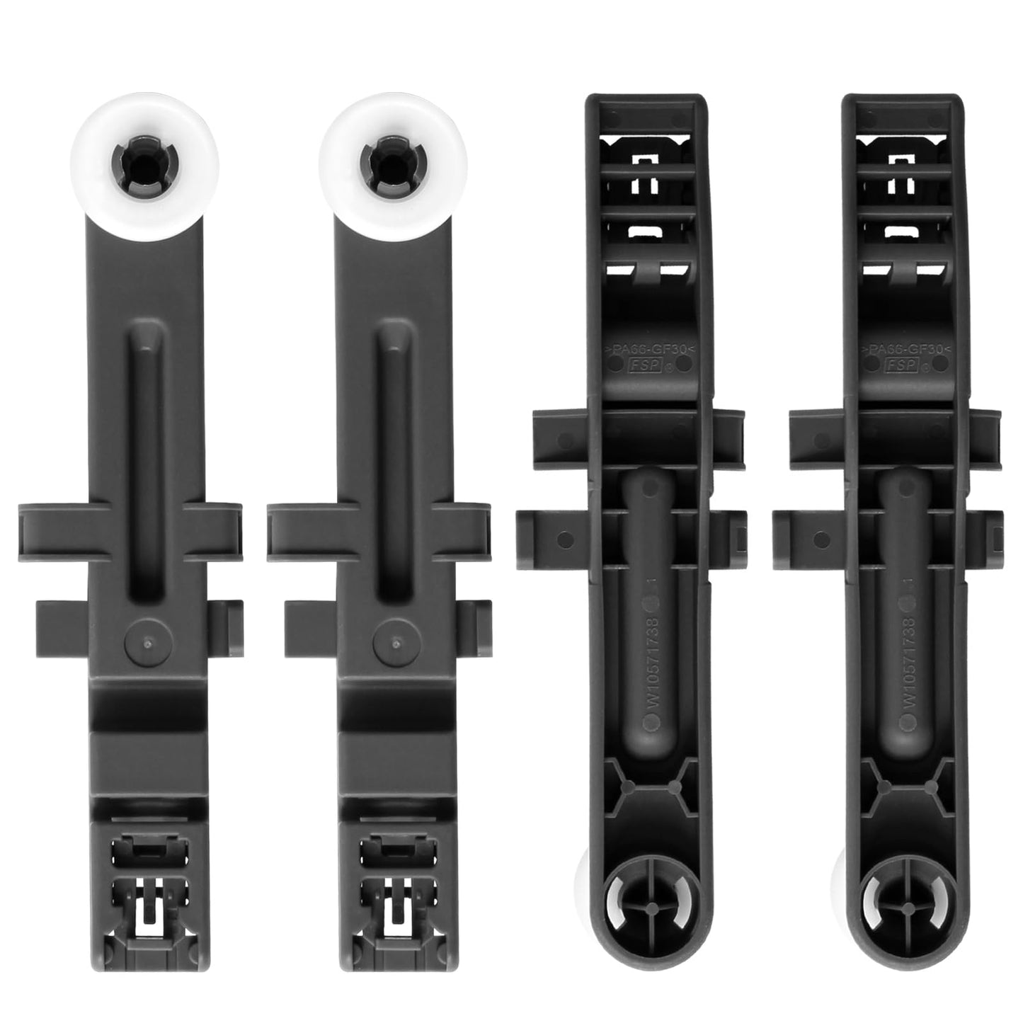 W10571738 Dishwasher Upper Dishrack Adjuster And Wheel Assembly Compatible with Whirlpool Maytag Dishwasher Top Rack Wheel Assembly Replacement Parts 3449627 PS11756470 WPW10571738 AP6023130 (4 Pack)