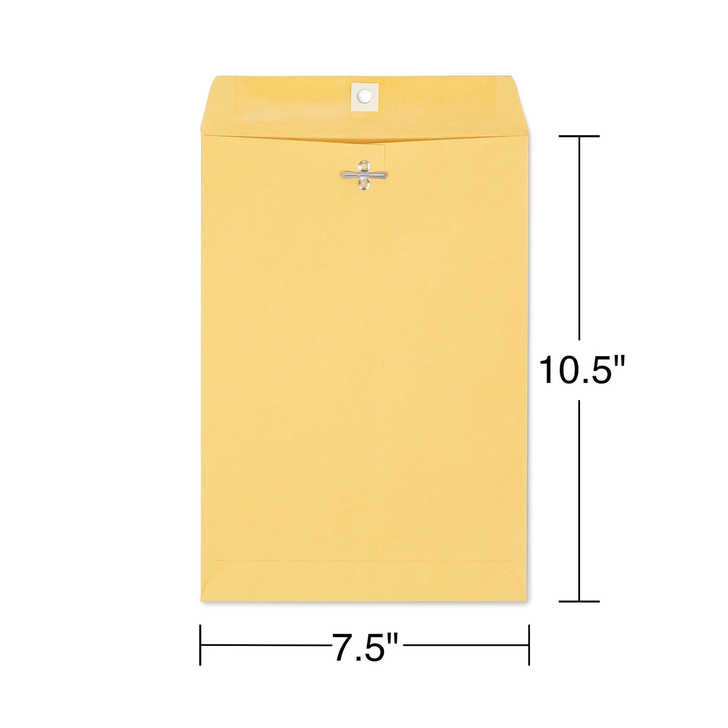 Staples 7.5 x 10.5 Kraft Clasp Envelopes, Brown, Reinforced Metal Clasp & Gummed Seal, Heavyweight Mailers, 100/Box