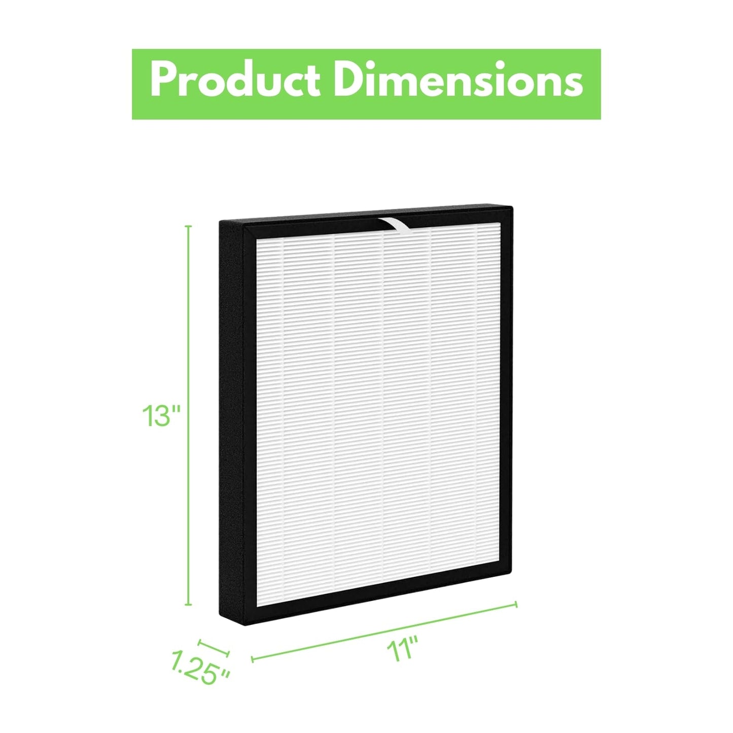 Nispira Replacement HEPA Filter Compatible with Surround Air Intelli-Pro XJ-3800 Air Purifier, 2 Filters