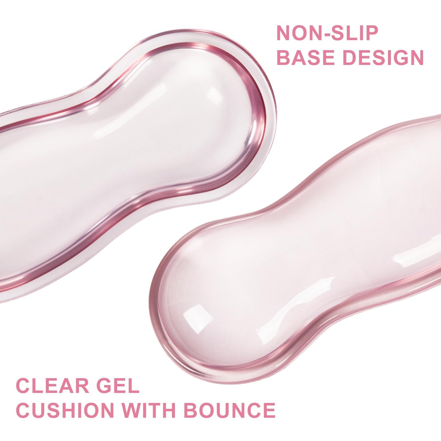 L-SPOUTTO Pink Heart Mouse Pad Set,Scalloped XXL Desk Mat + Ergonomic Mouse Wrist Rest + Gel Keyboard Wrist Rest for Keyboard 65%/75%,3in1 Large Desk Pad for Desktop Home Office Computer Game