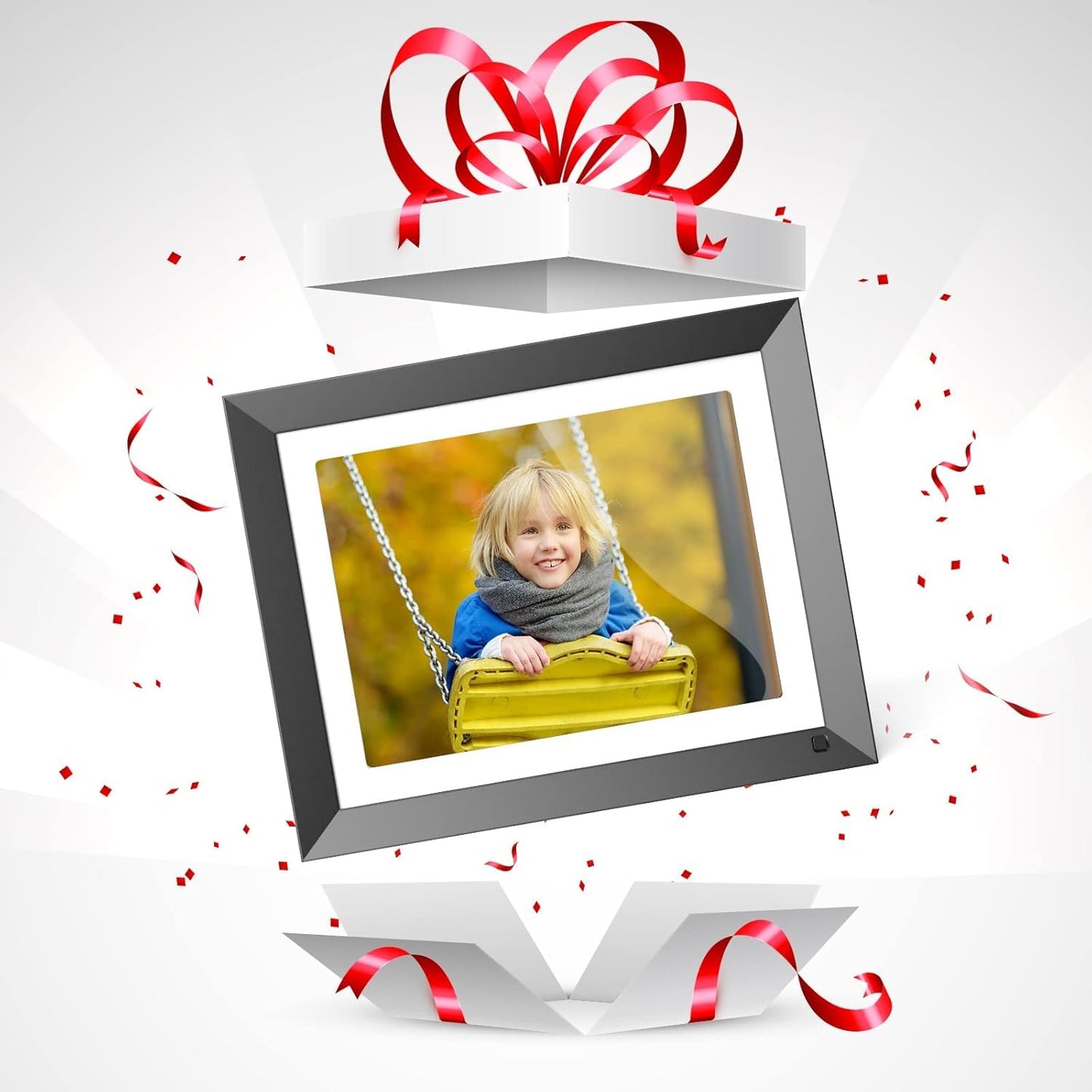 11-inch Smart Picture Frame Digital Calendar - 1600 * 2176 IPS Screen Display, Smart Family Calendar, Motion Sensor, Share Photo Video via App Email, Gifts for Mom Dad