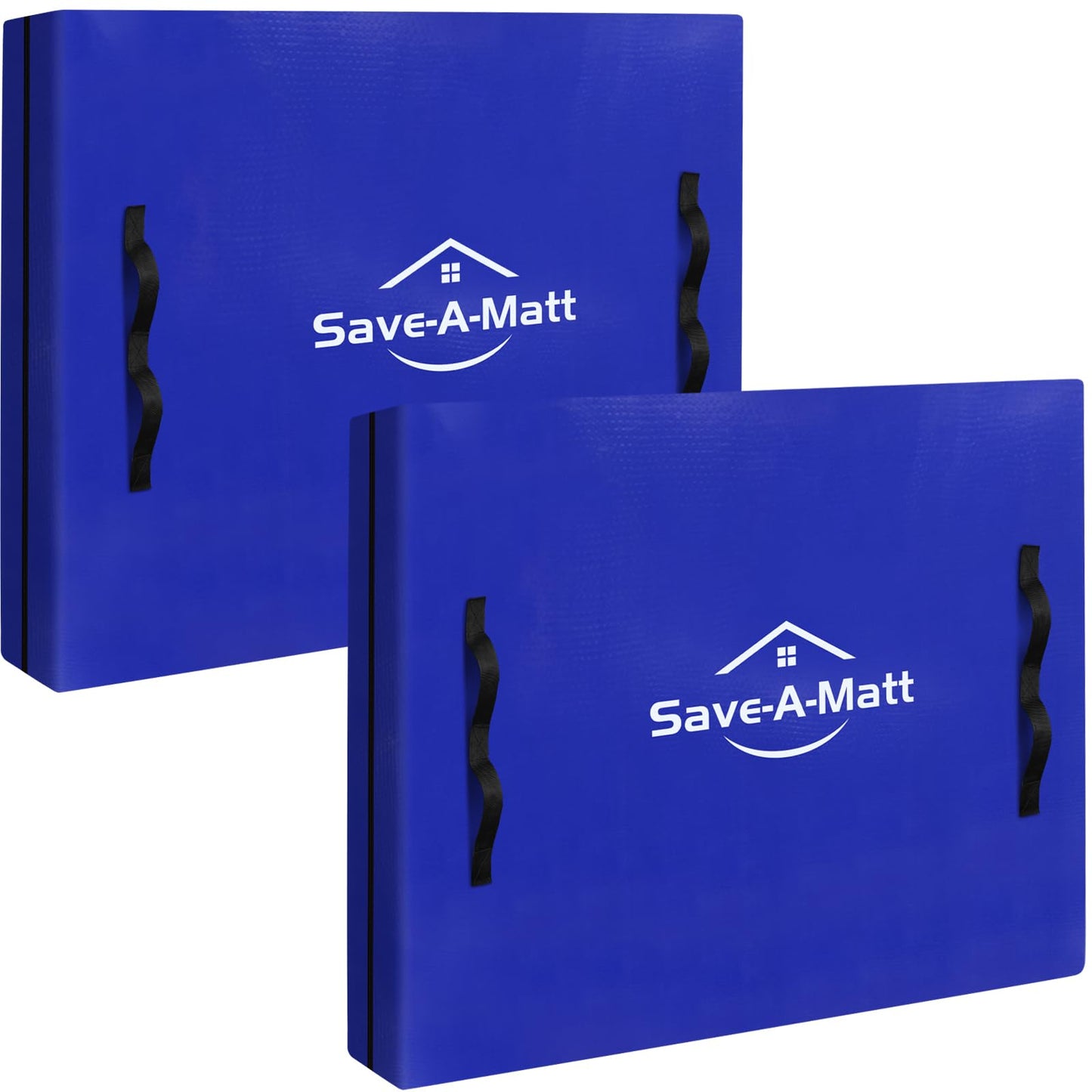 SaveAMatt Mattress Bags for Moving 2 Pack - Extra Thick & Durable Queen Mattress Cover for Moving - Reusable Waterproof Tarp Mattress Protector (82’’x62’’x15’’ Queen Size)