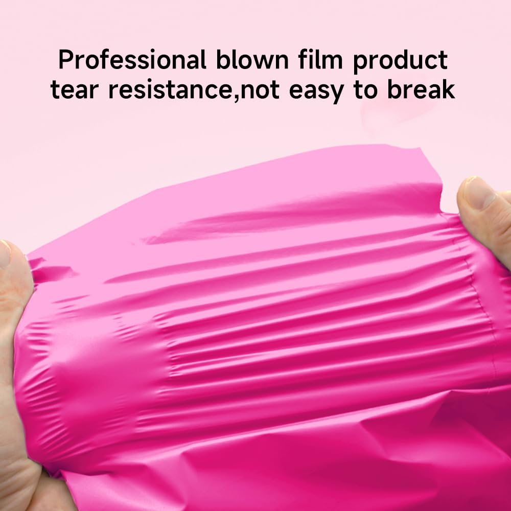 TRAEKESYI Poly Mailers 14.5x19 200 Pcs | Large Shipping Bags for Clothing | Strong Adhensive Mailing Bags for Small Business, Shipping Envelopes Bags, Tear-resistant Package Bags Pink