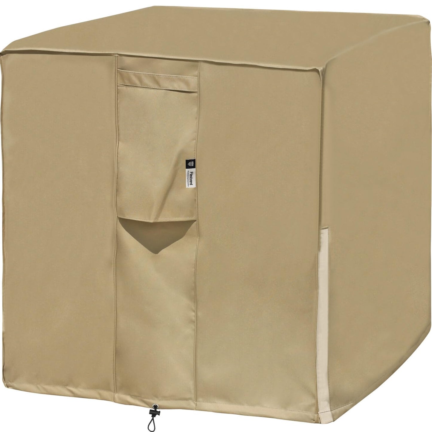 Flexiyard Air Conditioner Covers for Outside Units - 34 x 34 Inch Outdoor Central AC Cover with Waterproof 600D Durable Canvas, Square Universal Patio Furniture Cover (34" L x 34" W x 38" H)