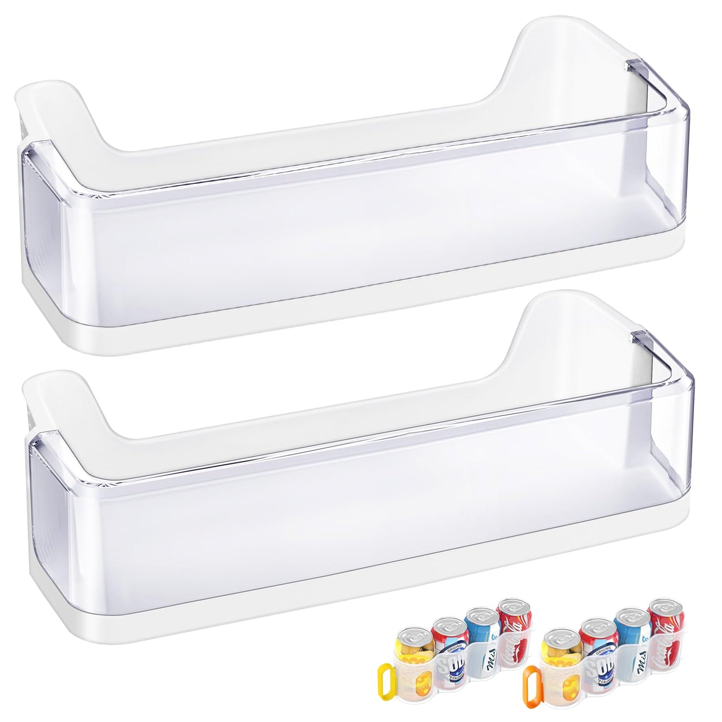 (2 PACK) UPGRADED DA97-08348A Refrigerator Door Shelf Bin Compatible with Samsung Refrigerator Part RS265TDRS RS25H5111BC RS25H5111SR Door,For DA63-05215A Samsung Middle Door Bin Shelves Replacement