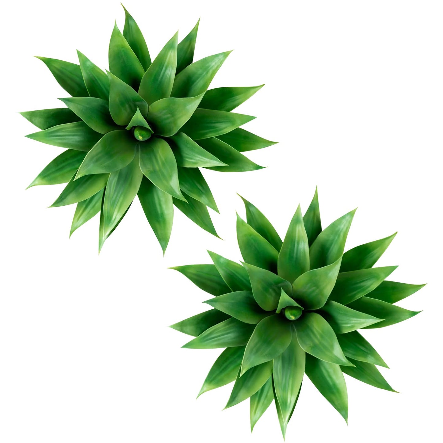 Velener Artificial Agave Plant Set,18 Inch, Faux Aesthetic Plants for Home Decor, Realistic UV Resistant Fake Agave Plants Without Pot, Set of 2
