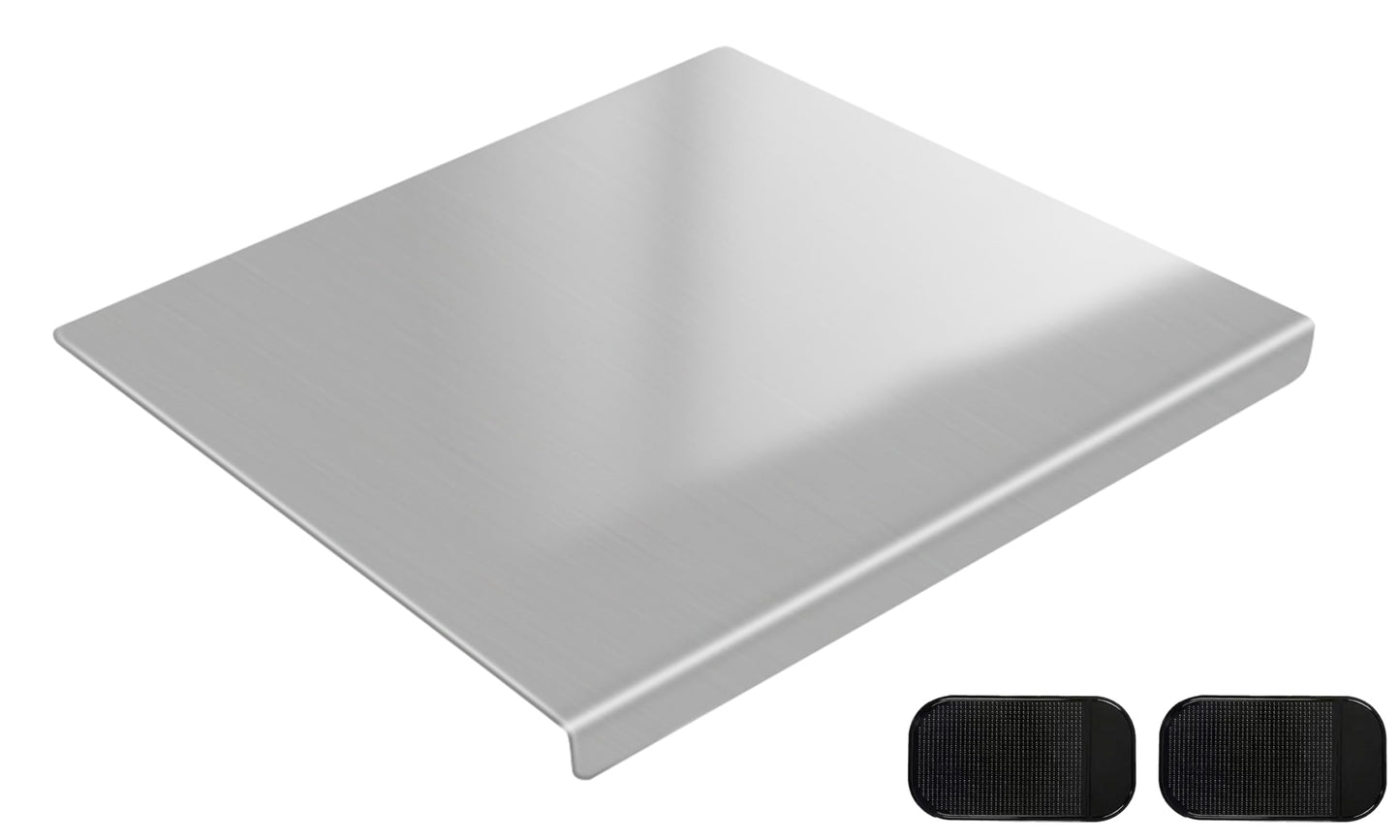 Large Stainless Steel Cutting Board with Lip, Yoposeo Heavy Duty Baking Cutting Chopping Boards for Kitchen, Meat, Fruits, Vegetables, Bread and Baking (19.7" X 15.7"/ 50 X 40cm)