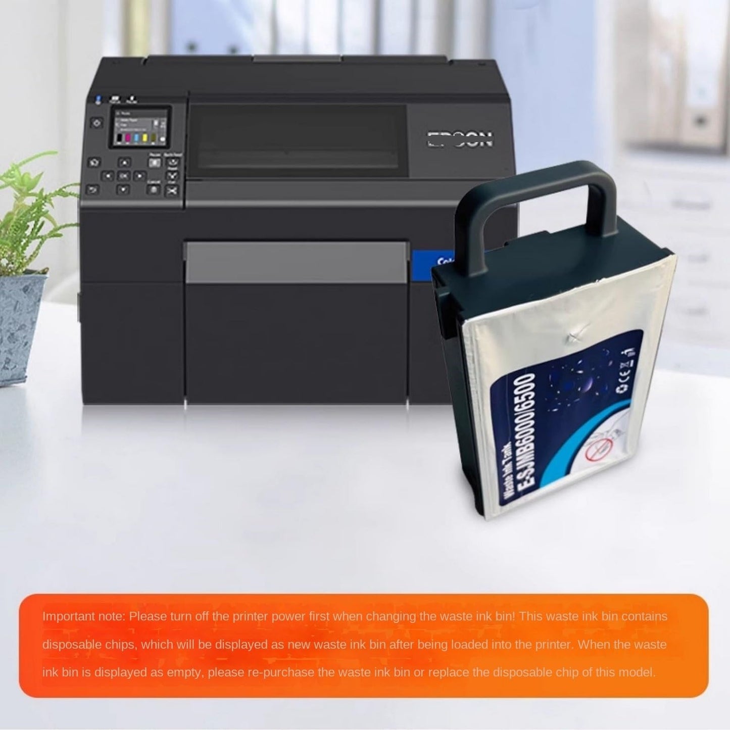 BJ-INK SJMB 6000 6500 Waste Ink Tank Maintenance Box Collector Unit Compatible with ColorWorks CW-C6000A CW-C6000P CW-6030A CW-6030P CW-C6500A CW-C6500P Inkjet Printer (SJMB6000/6500)