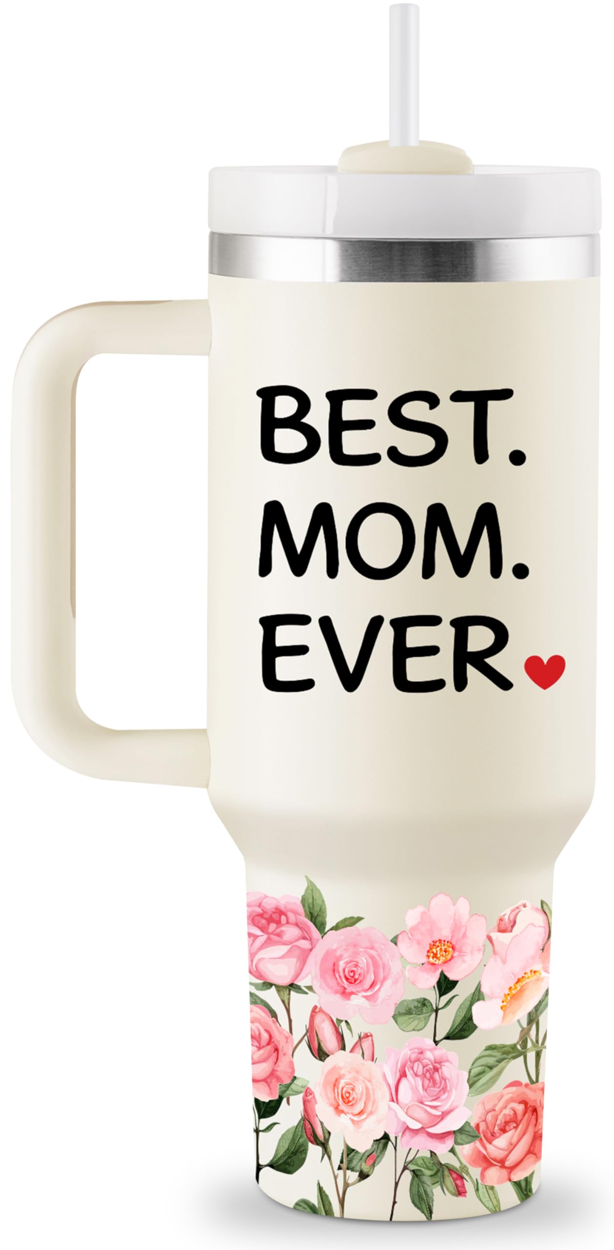 CENDARTE Mothers Day Gifts for Mom Birthday Gifts for Mom Best Mom Gifts from Daughter Son for Mothers Day 40oz Travel Cup Insulated Tumbler with Lid & Straw