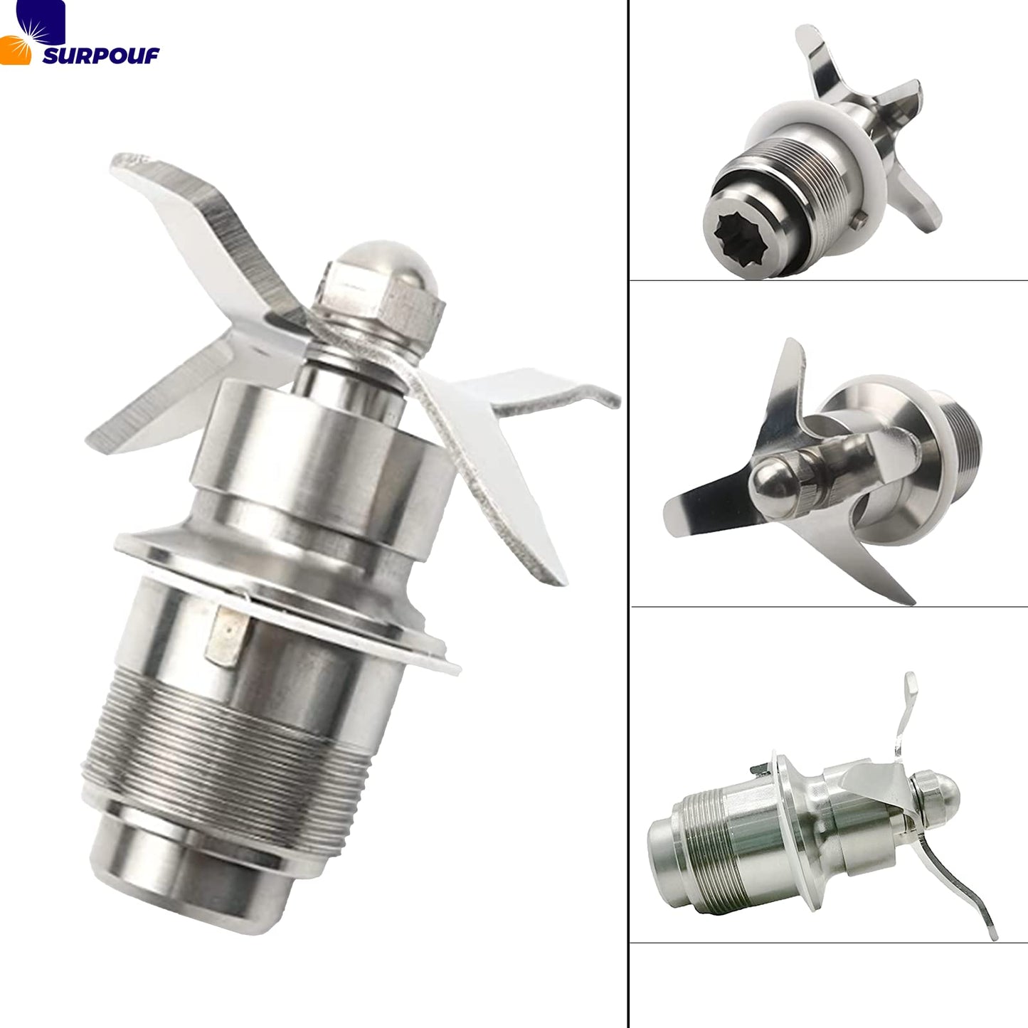 SURPOUF 502977 Blade Cutting Blender Assembly Compatible With Waring CB6 CB10 CB15 For waring blender replacement parts