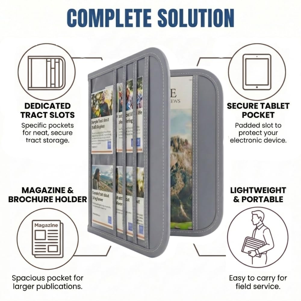 JW Magazine and Tract Holder, jw.org accessories, JW Field Service Supplies, Jehovah Witness Ministry Supplies, Ministry Organizer, Jehovahs Witnesses Pioneer Gifts Ideas Convention, Best Life Ever