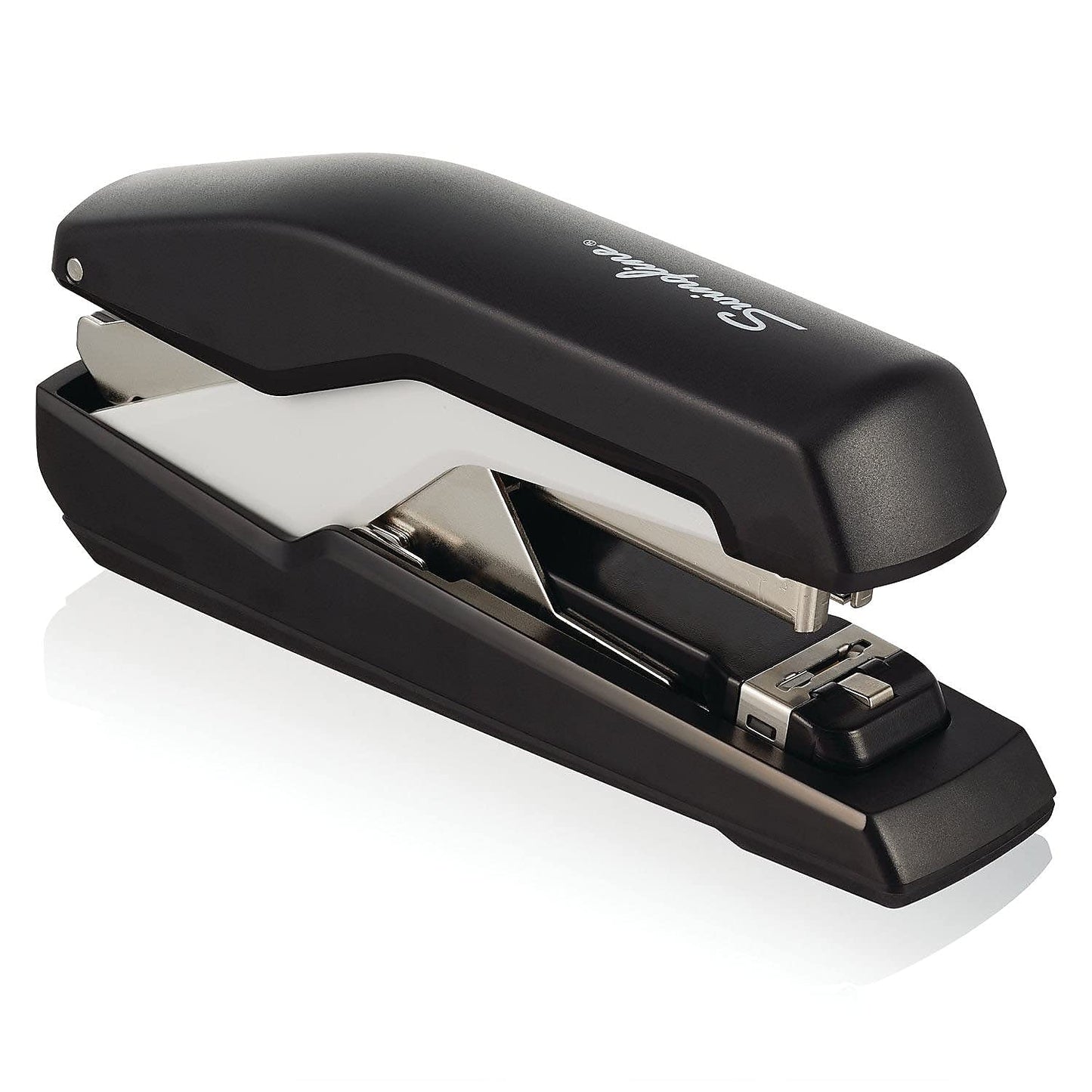 Swingline Stapler, Omnipress 60 Stapler, Press Anywhere for Easier Use, 60 Sheet Capacity, Black/Gray (5000590A)
