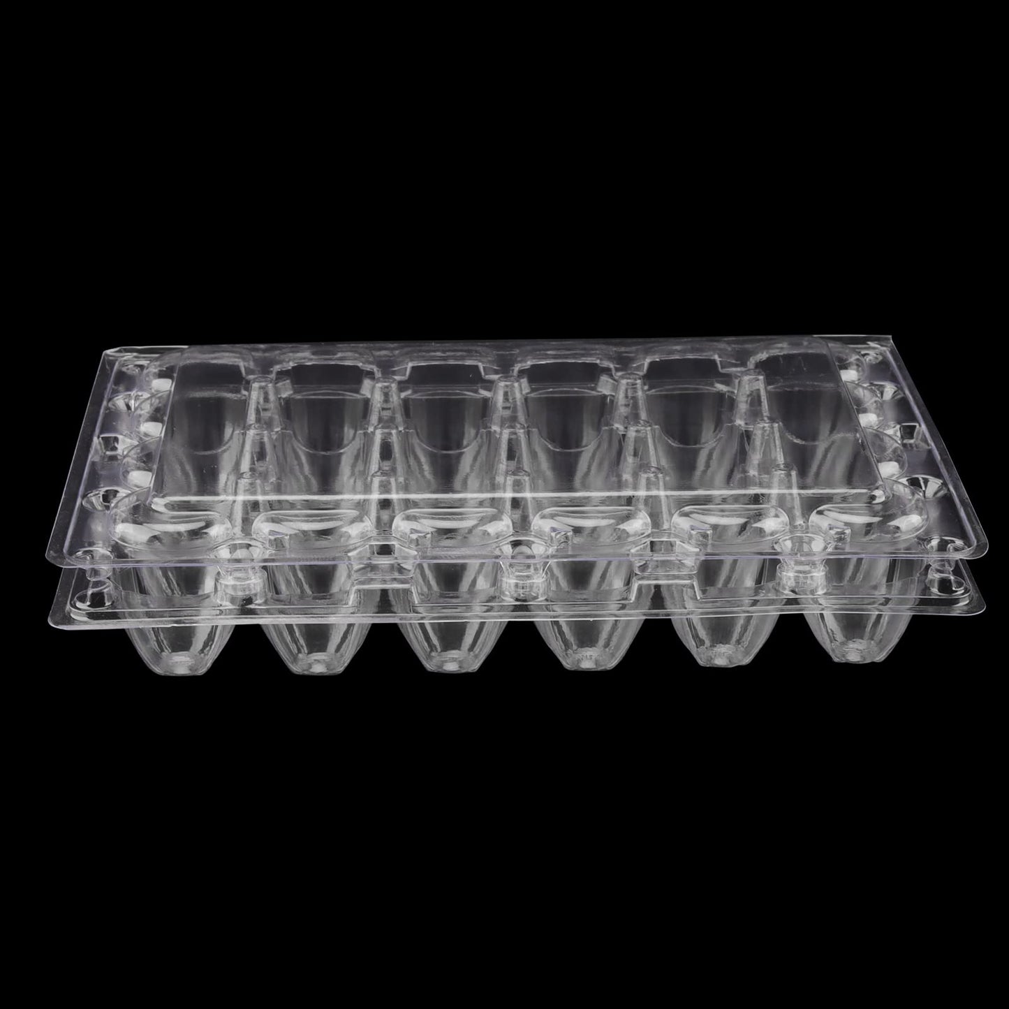 LEXININ 100PCS 24 Grid Quail Egg Cartons, Clear Quail Egg Containers, Plastic Quail Egg Holder Trays for Kitchen Storage
